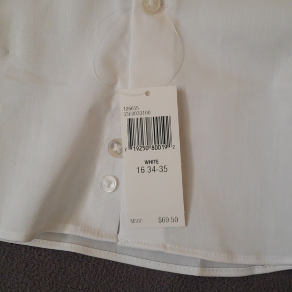 Calvin Klien White Button Down Long Sleeve - Picture 4 of 4